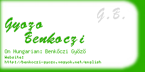 gyozo benkoczi business card