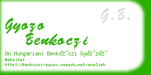 gyozo benkoczi business card
